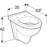 GEBERIT SANITAER Geberit Plus 4 Tiefspül-WC wandhängend (+4cm), weiß   – 202010000
