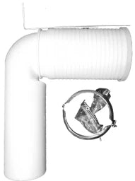 HUTTERER & LECHNER HL224.1 WC-Anschl.bogen DN110 m. Schelle u. Befestigungsbügel   – HL224.1
