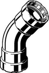 VIEGA Viega Bogen 45 Grad mit SC Megapress 4226 in 1 1/4 Zoll Stahl Zn-Ni besch.   – 694 609