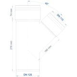 POLOPLAST PO Abzweig POLO-KAL 3S DN 125/110/45Grad  – 102568