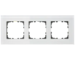 MDT KNX Rahmen 3fach Glas weiß   – BE-GTR3W.01