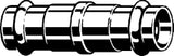 VIEGA Viega Schiebemuffe mit SC Sanpress 2215.5 in 15mm Siliziumbronze   – 119 485