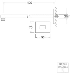 STEINBERG Steinberg Brausearm zur Wandmontage 400mm, für 120 1688  – 120 7910