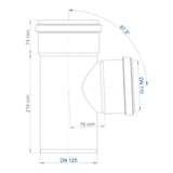 POLOPLAST PO Abzweig POLO-KAL NG DN 125/110/87Grad   – 02238