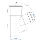 POLOPLAST PO Abzweig POLO-KAL NG DN 50/40/67Grad   – 02213