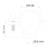 POLOPLAST PO Schraubschelle POLO-KAL DN 40   – 01930