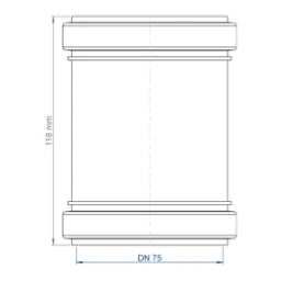 POLOPLAST PO Überschiebmuffe POLO-KAL NG DN 75   – 02313