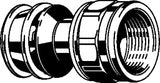 VIEGA Viega Übergangsstück mit SC Raxofix 5312 in 32mm x Rp1 Siliziumbronze   – 646 219