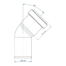 POLOPLAST PO Bogen POLO-KAL NG DN 40/45Grad   – 02112