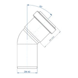 POLOPLAST PO Bogen POLO-KAL NG DN 40/45Grad   – 02112