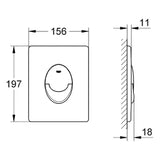 GROHE Grohe-Dal Skate Air Abdeckplatte 2-Mengenbetätigung chrom   – 38 505 000
