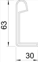 OBO Schutzkappe für Kabelleiter H60mm Polyet hylen pastellorange RAL 2003  – 6222537
