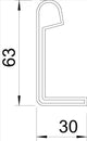 OBO Schutzkappe für Kabelleiter H60mm Polyet hylen pastellorange RAL 2003  – 6222537