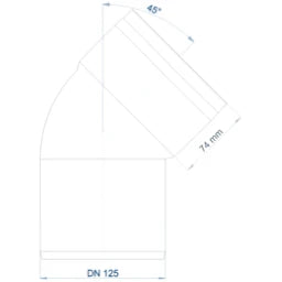 POLOPLAST PO Bogen POLO-KAL 3S DN 125/45Grad  – 102562