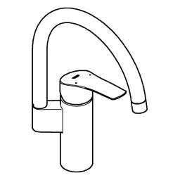 GROHE Grohe Eurosmart Einhand-SPT-Batterie hoher Auslauf chrom   – 33 202 003