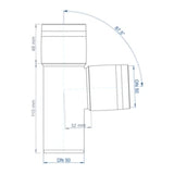 POLOPLAST PO Abzweig POLO-KAL XS DN 50/50/87Grad  – 102217