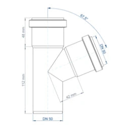 POLOPLAST PO Abzweig POLO-KAL NG DN 50/50/67Grad   – 02216