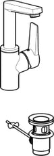 HANSA Hansa Twist Waschtischmischer mit Vollhebel seitl.bed.mit Ablaufgarn.chrom  – 0954 2203