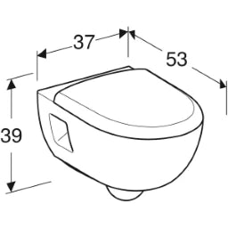 GEBERIT SANITAER Geberit Renova Set WWC-Tiefspüler Rimfr. mit WC-Sitz Quick Release   – 500.800.00.1