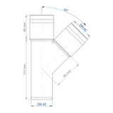 POLOPLAST PO Abzweig POLO-KAL XS DN 40/40/45Grad  – 102206