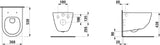 LAUFEN Laufen WC-Pack WC+S&D+Mont.band + Bef. WC 2096.6 S&D:Slim,abnehmb.,Edelst.Bef.   – H8669570000001