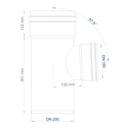 POLOPLAST PO Abzweig POLO-KAL NG DN 200/160/87Grad   – 02972