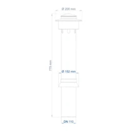 POLOPLAST PO Dunstaufsatz POLO-KAL DN 110   – 02384
