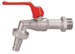 HERZ Herz Auslaufhahn m.Schlauchtuelle u.Hebel 1/2" Messing Fig. 2503(01)   – 1250301