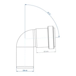 POLOPLAST PO Bogen POLO-KAL NG DN 40/87Grad   – 02114