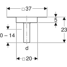 GEBERIT GE Pluvia Dampfsperrenanschluss 12L d56, CrNi 359113  – 359.113.00.1