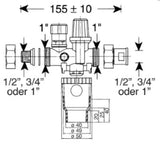 STROHM-MOFÉM ZRT. Teka Speicher-Anschlussgruppe 3/4 m. Ablaufanschluss, 6bar, AGxAG,messing   – 1004181