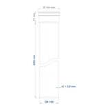 POLOPLAST PO Steckmuffenrohr POLO-KAL NG DN 125/4000   – 02057