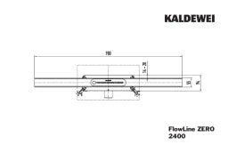 KALDEWEI Kaldewei DA FlowLine Zero 2400, 900mm alpinweiss matt  – 940000010711
