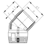 FISCHER GEORG GF ELGEF Winkel45Gr PE100 SDR11 da90   – 753151813