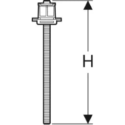 GEBERIT GE Fussverl. Set zu Setaplano (2St) bis 25cm 154036  – 154.036.00.1