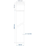 POLOPLAST PO Steckmuffenrohr POLO-KAL 3S DN 50/2000  – 102405