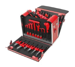 CIMCO 1.000 V Leder-Werkzeugkoffer Elektro-Sic herheit  – 170378