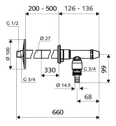 SCHELL SCHELL Polar Set m.Steckschlüssel-Obert. + Comfort Griff, Anschluss Messing 1/2"  – 03 997 03 99