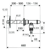 SCHELL SCHELL Polar Set m.Steckschlüssel-Obert. + Comfort Griff, Anschluss Messing 1/2"  – 03 997 03 99