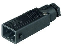 HIRSCHMANN Leitungsstecker mit Zugentlastung PG11,3+PE schwarz  – 932143100