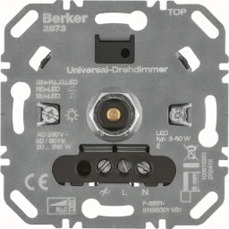 BERKER Universal-Drehdimmer (R, L, C, LED), Lic hsteuerung   – 2973