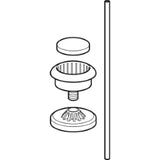 GEBERIT GE Druckknopf versenkt fuer Typ220 Deckelloch 3,9 bis 4,1cm, verchromt   – 240.163.21.1