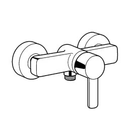 KLUDI Kludi Zenta EH-Mischer-Brausearmatur DN15, chrom  – 388700575