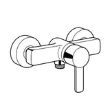 KLUDI Kludi Zenta EH-Mischer-Brausearmatur DN15, chrom  – 388700575