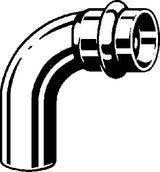 VIEGA Viega Bogen 90 Grad mit SC Profipress 2416.1 in 12mm Kupfer   – 291 648