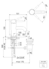 STEINBERG Steinberg WT-EH-Mischer mit Ablaufgarnitur, chrom  – 100 1000