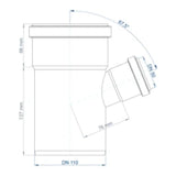 POLOPLAST PO Abzweig POLO-KAL NG DN 110/50/67Grad   – 02225