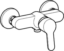 HANSA Hansa Primo Einhand-Brause-Batterie für Wandaufbau, chrom   – 4945 0103