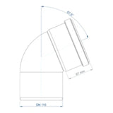 POLOPLAST PO Bogen POLO-KAL NG DN 110/67Grad   – 02143