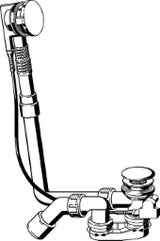 VIEGA Viega Ab-und Überlaufgarnitur Multiplex 6162.45 in 40/50 Messing verchromt  – 101 909